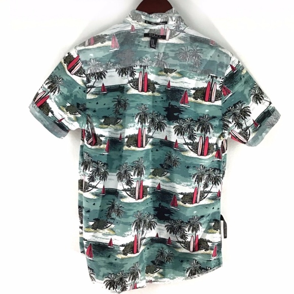 ❌SOLD❌ Men's Forever 21 Hawaiian Inside Out Shirt - Picture 4 of 5